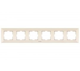 Рамка Panasonic Arkedia 54735 6м горизонтальная крем WMTF0806-2BG 