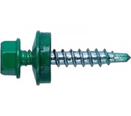 Кровельный саморез Kenner 5,5х19 RAL6002 зелёный 300шт ск55196002ф 