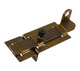 Плоский засов РемоКолор с горизонтальными проушинами и фиксатором 70-0-121 