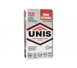 Плиточный клей UNIS БЕЛФИКС белый, 25 кг 4607005181152 