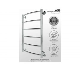Полотенцесушитель INDIGO Arc 1"" - 1/2. 70/60, м/о 60 см, боковое подключение LASW70-60-б/п-60 