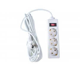 Сетевой фильтр ExeGate SP-3-5W 3евро с заземлением 5м защита от перегрузки выключатель с подсветкой белый 221184 