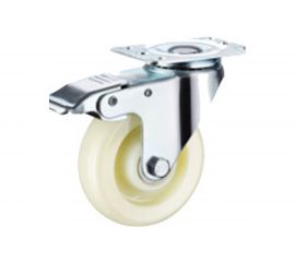 Колесо полипропиленовое поворотное с площадкой и тормозом 320125Sb (125 мм; 150 кг) А5 1005825 