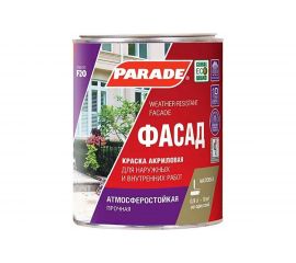 Краска фасадная PARADE F20 Фасад база А 0,9 л Россия 90005021234 