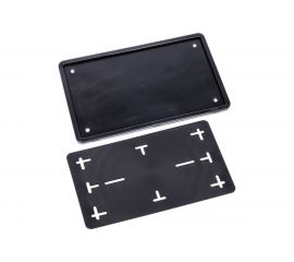 Рамка номерного знака DolleX 290х170 силиконовая черная с адаптером SPL1A-38 