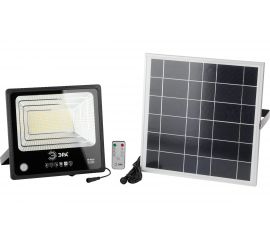 Светодиодный уличный прожектор ЭРА на солнечной батарее, 150W, 5000K, с датчиком движения, ПДУ, IP65 Б0049548 