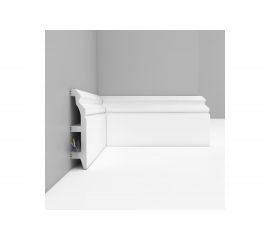 Плинтус напольный Decomaster 100x22x2400 мм белый матовый D232-115 ДМ 