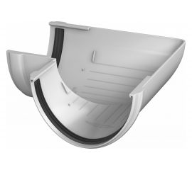 Угол желоба Технониколь (ПВХ; 90 градусов; белый; 1 шт) TN359447 