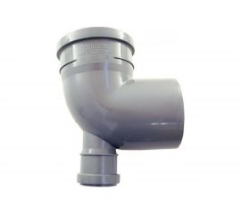 Отвод ПОЛИТЭК 110х90 градусов, с выходом, 50 фронтальный 300111050Ф 