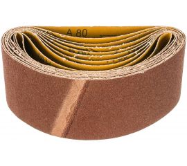 Лента шлифовальная (10 шт; 75х457 мм; P80) ПРАКТИКА 032-881 
