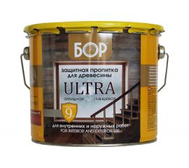 Защитная пропитка для древесины Бор ULTRA ольха, банка 2,7 кг 4690417079681 