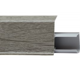 Плинтус со съемной панелью, Дуб Сепия, 55 мм, 2,2 м QUADRO 536 Winart 05.20.536.001 