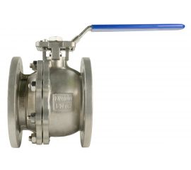 Шаровый кран DN.ru КШФП.316.200 Ду100 Ру16 с ISO-фланцем и рукояткой D160-04810 