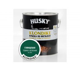Краска по металлу глянцевая темно-зеленая HUSKY Klondike 2,5 л 26182 