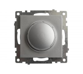 Диммирующий выключатель STEKKER TRIAC (механизм), GLS10-7106-03, 250V, 500W, серия Катрин, серебро 39587 