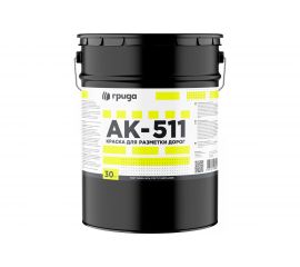 Краска для разметки дорог ГРИДА АК-511 белая, 30 кг 214279 
