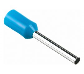 Штыревой втулочный изолированный наконечник KLR KTE 0.75-10 0,75мм2, L=10мм, синий 1075100 