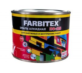 Алкидная эмаль FARBITEX ПФ-115 (шоколадный; 0.4 кг) 4300009081 