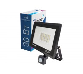 Светодиодный прожектор КОСМОС с датчиком 30Вт, 2400Лм, IP65, 6500K, Super-Slim K_PR5_LED_30S 