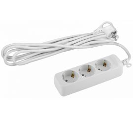 Удлинитель ЭРА U-3e-5m Россия c заземлением, 3х1мм2, 16А, ПВС, 3гн, 5м Б0028371 