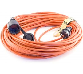 Силовой удлинитель без катушки УС1-Е-50 У-161, ПВС 3x1.5, 50м, 16А, 1 розетка с з/к LUX 16550 4606400419181 