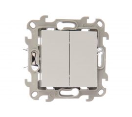 Двухклавишный выключатель Simon Push&Go, белый 2420398-030 