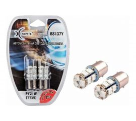 Автомобильная лампа XENITE BS137Y 12 В, желтый, PY21/1156, 2 шт. 1009303 