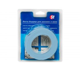 Бордюрная лента SANTRADE ST (60 мм; 3,35 м; герметик; голубая) 1315 