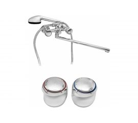 Смеситель для ванны SAMARA №4 Гербера плоский излив, 1/2 керамика 5604 