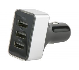 Автомобильное зарядное устройство Red Line Tech АС-13 lite 3 USB, 1 A, серебристый УТ000023702 