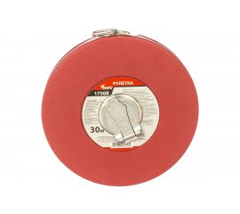 Рулетка (фибергласовая лента 30 м, красный пластиковый корпус) КУРС 17508 