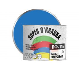 Эмаль super maler ПФ-115 Голубой 1,9кг Лк-00005647 