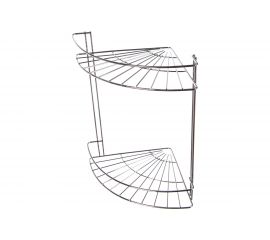 Угловая 2-ярусная полка Vanstore Slim хром 032-00 