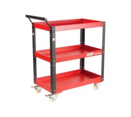 Инструментальная тележка (3 секции, на колесах, с открытым отсеком, красная) JTC-S1053 