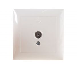 Телевизионная розетка Кунцево-Электро СЕЛЕНА одноместная оконечная РТВ1-0-399 с/к 8150 