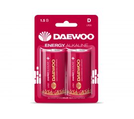 Алкалиновая батарейка Daewoo LR20 ENERGY Alkaline BL-2 5030022 