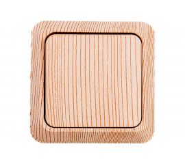 Одноклавишный выключатель Intro Quadro 2-101-11 10А-250В, IP20, открытая установка, сосна, Б0053739 
