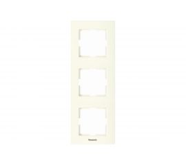 3-ая рамка Panasonic вертикальная крем Karre Plus WKTF0813-2BG 