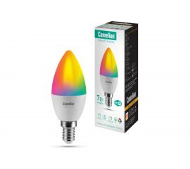 Светодиодная лампа Camelion Smart Home LSH7/C35/RGBСW/Е14/WIFI 7Вт Е14 RGB+DIM+CW 220В 14500 