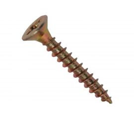 Потайной универсальный шуруп Метизный двор 3,5x40, желтый, 22 шт. 4607173900777 