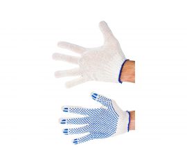 Хлопчатобумажные перчатки с ПВХ-точечным покрытием STARTUL р.9 ST7191 