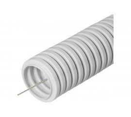 Гофрированная труба Промрукав ПВХ тяжелая 750 Н серая с/з д16 100м PR.0116410 