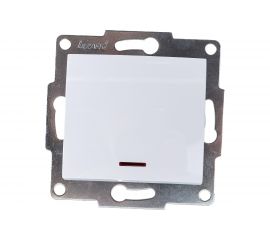 Выключатель с подсветкой LEZARD KARINA белый 707-0288-111 