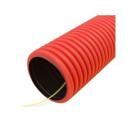 Гофрированная двустенная труба Промрукав ПНД гибкая тип 450 SN18 с/з красная д63 100м PR15.0025 