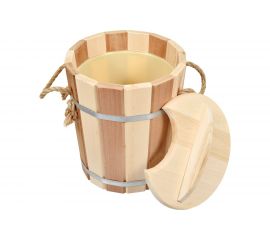 Запарник с пластиковой вставкой и крышкой Банные штучки Контраст 9л 32421 