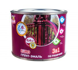 Грунт-эмаль по ржавчине OLECOLOR коричневый 8017, 0.4 кг 4300009581 