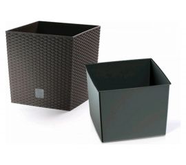 Кашпо для цветов 32 л венге, 2 предмета Prosperplast Rato Low DRTS325L-440U 