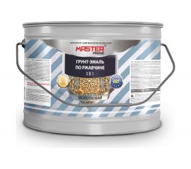 Грунт-эмаль по ржавчине MASTER PRIME 3 в 1 молотковая голубой, 4 л MA 4300005678 