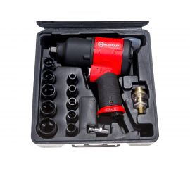 Ударный пневмогайковерт с комплектом ударных головок и удлинителем FORCEKRAFT 25895 RT-5270K(FK) 