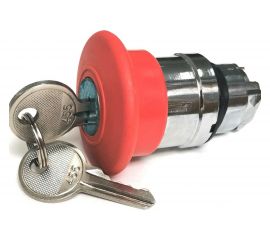 Головка аварийной кнопки Briswik металл красный гриб 22мм ключ КМЕ 51ФКС красный IP40 LAY4-BS14.BR 